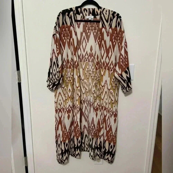 Evereve Mila Kimono Duster Rayon M/L - Picture 4 of 5